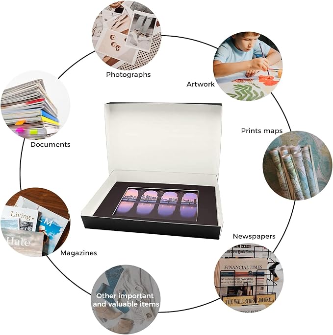 Lineco Museum Archival Storage Box, 16.75x20.75x3 in. Drop Front Design. - Image 6