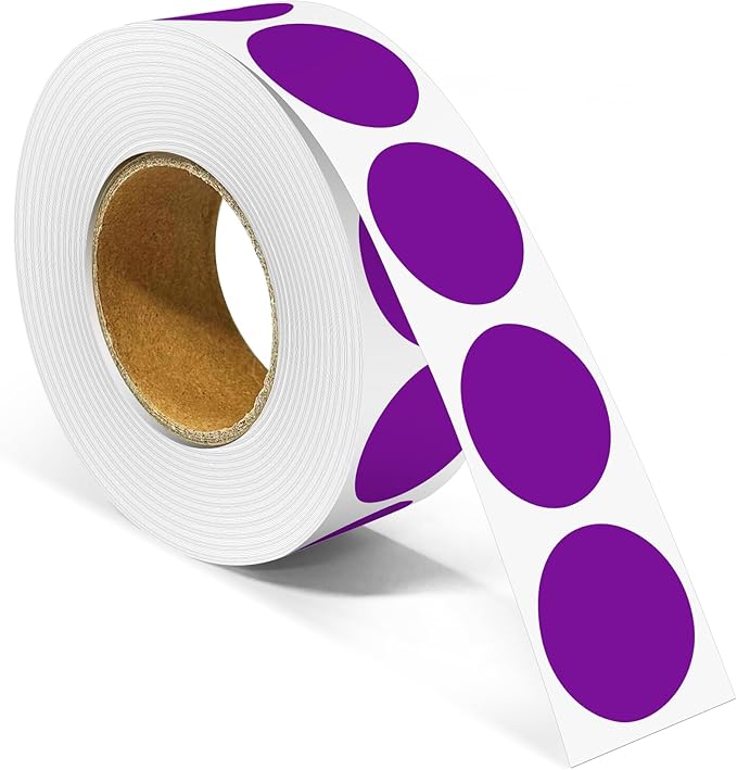 1 Inch Round Color Coding Labels, Round Color Dot Labels by Unknown