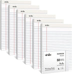 ViVin 5 x 8 Inch Legal Pads, 6 Pack, Narrow Ruled, 50 Sheets Per Writing Pad by ViVin