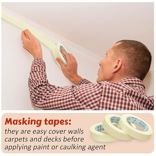 Fainne Masking Tape Bulk General Purpose Masking Painting Tape 55 Yards - Image 6