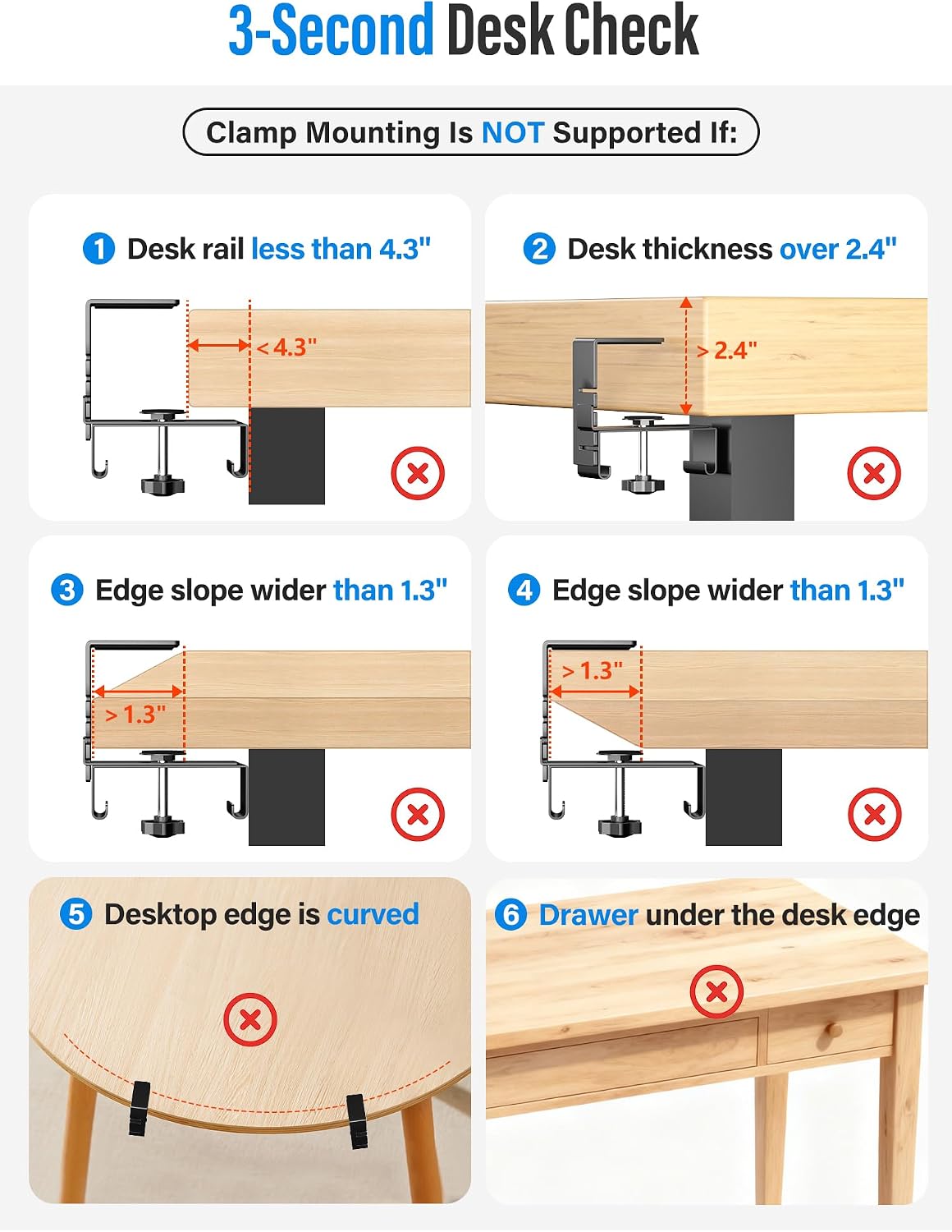Cinati 49.2" Under Desk Cable Management Tray, Large Fabric Cord Organizer