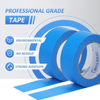 SEBETOW 10 Rolls Painters Tape 1.41 inch Bulk Painter Tape Blue Wide Roll - Image 2