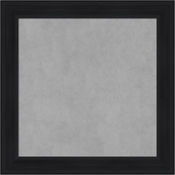 Amanti Art Black Framed Magnetic Board 25x25 Medium Vision Board by AmantiArt