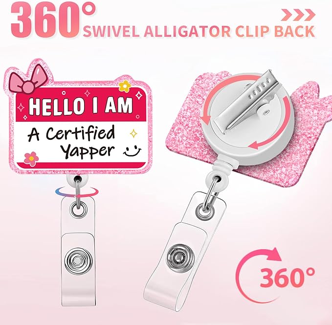 Aoryalps Retractable Badge Reel Holder Retractable - Image 4