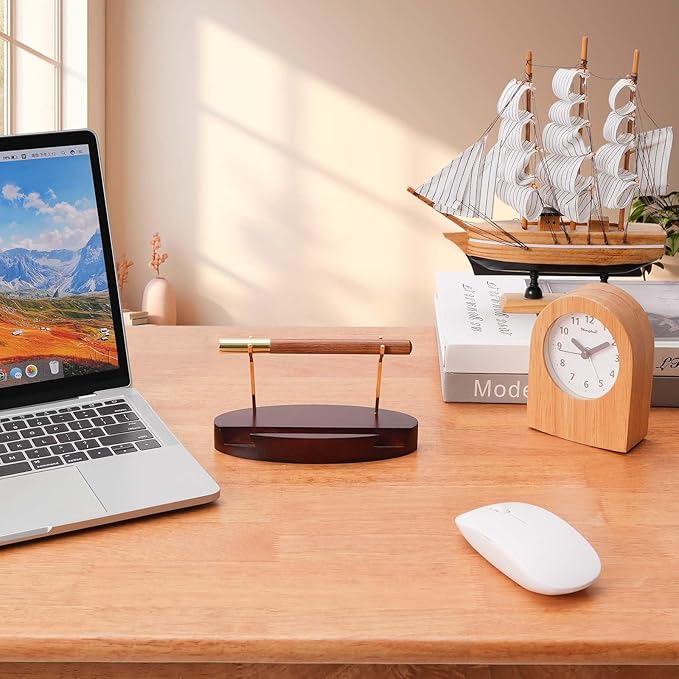 Htoxsdc Pen Holder Desk Organizers and Accessories Desk Decor ，Exquisite Wooden - Image 5