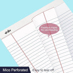 ViVin 5 x 8 Inch Legal Pads, 12 Pack, Narrow Ruled, 50 Sheets Per Writing Pad - Image 4