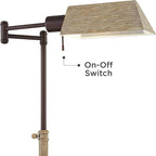 Regency Hill Jenson Rustic Farmhouse Industrial Swing Arm Pharmacy Floor Lamp - Image 9