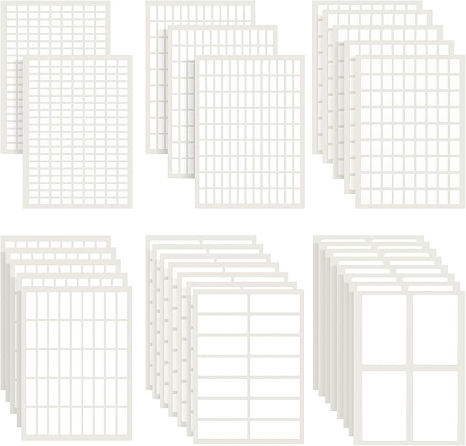 1723 Pieces Matte Labels Sticker Removable Rectangular Labels Writable Blank by Zonon