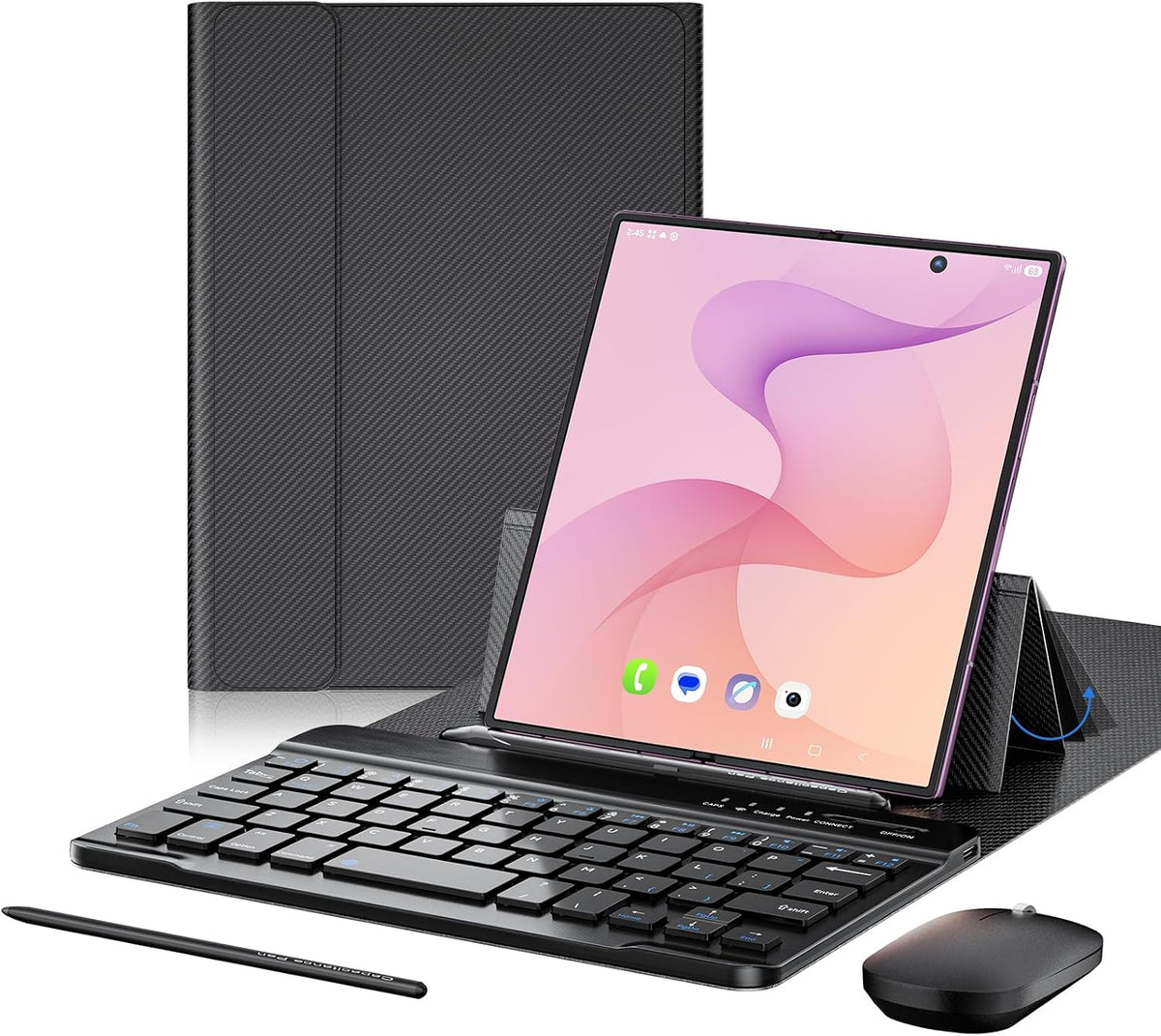4-in-1 Mini Wireless Keyboard Case for Galaxy Z Fold 8 Ultra/Z Fold 8/7/6/5