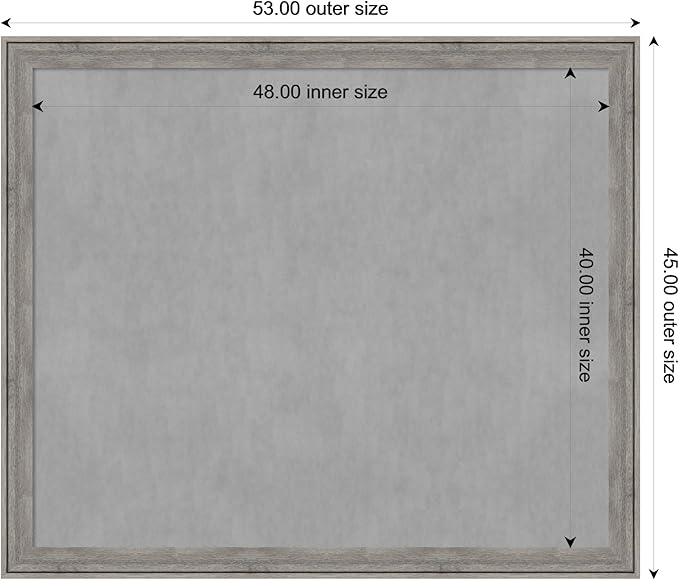 Amanti Art Grey Framed Magnetic Board 45x53 Oversize Vision Board - Image 4