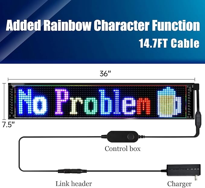 LED Sign, Programmable LED Sign, Flexible Scrolling LED Message Display - Image 6