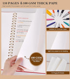Blank Spiral Notebook Journal 8.5” x 11”, A4 Large Sketch Book - Image 4