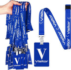 PerKoop 25 Pack Visitor Badge Lanyards Volunteer Badge Holder by PerKoop
