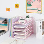 LEKETREE Desk Organizers and Accessories, 5-Tier Paper Letter Tray Organizer - Image 6