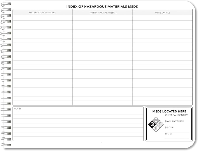 BookFactory Hazardous Material Log Book/Haz Mat Materials Tracking Logbook - Image 4