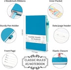 feela 12 Pack Notebooks Journals Bulk, Hardcover Notebook Classic Ruled Journal - Image 2