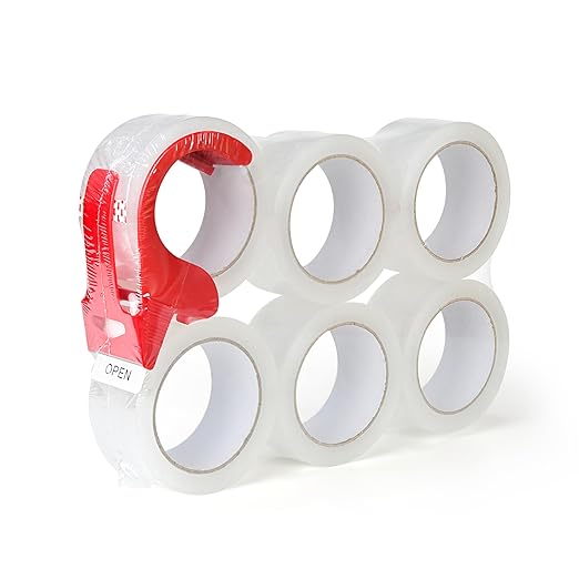 AUSTARK 6 Rolls Clear Packing Tape by AUSTARK