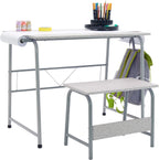 SD Studio Designs Project Center, 55128 Craft Table Play Desk with Bench, Grey, 37.75"W x 21.75"D x 28"H,Grey