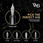 Wordsworth & Black Fountain Pen Set, Fine Nib, Includes 24 Pack Ink Cartridges - Image 4