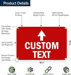 Custom Arrow, Custom Directional Sign, Up Arrow, 12x18 Inches, 55 mil thick - Image 6