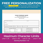 Custom 5.5" x 8.5" Carbonless NCR Books in 2-Part Duplicate Invoices, Work - Image 4