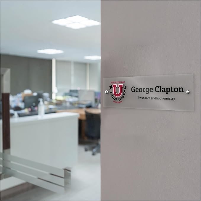 Custom Door Name Plate with Business Logo - Image 6