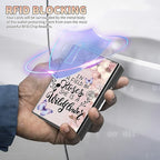 BWEGRHE Slim Credit Card Holder, Sakura Butterfly RFID Blocking Metal Wallet - Image 3