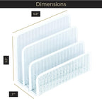 BLU MONACO White Metal Mesh Letter Sorter | 3-Slot Mail Organizer - Image 6
