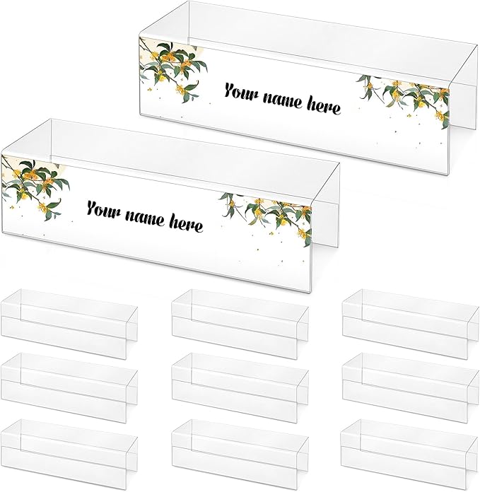 10 Pieces Cubicle Name Plate Holders fits 2.25 Inch Wall Cubicle Name Tags by SMAODSGN