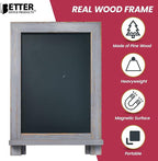 Better Office Products Framed Tabletop Chalkboard Sign, 9.5" x 14", Rustic Wood - Image 4