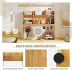 Tangkula Desktop Bookshelf for Computer Up to 32”, 37” Countertop Storage Hutch - Image 9