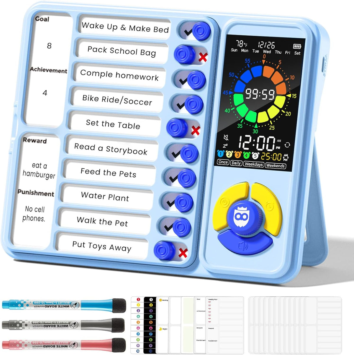 Mooking 5-in-1 Visual Timer, ADHD Tool