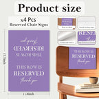ChissNook Reserved Seating Chair Signs, This Row Is Reserved Pew Cloths Seating - Image 2