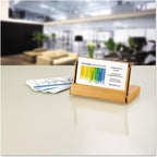 avery clean edge business cards, 2" x 3.5" shown in use