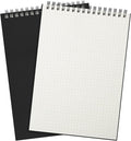 Engrowtic 2 Pack Graph Paper Spiral Notepad A5 Top Wirebound Notepad Grid by Engrowtic