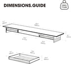 Fenge Dual Monitor Stand with Drawer, 42.5 Inch Large Monitor Riser with - Image 5