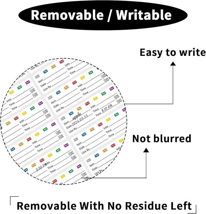 STARLIBOO Removable Freezer Labels Stickers, Blank Freezer Labels - Image 3