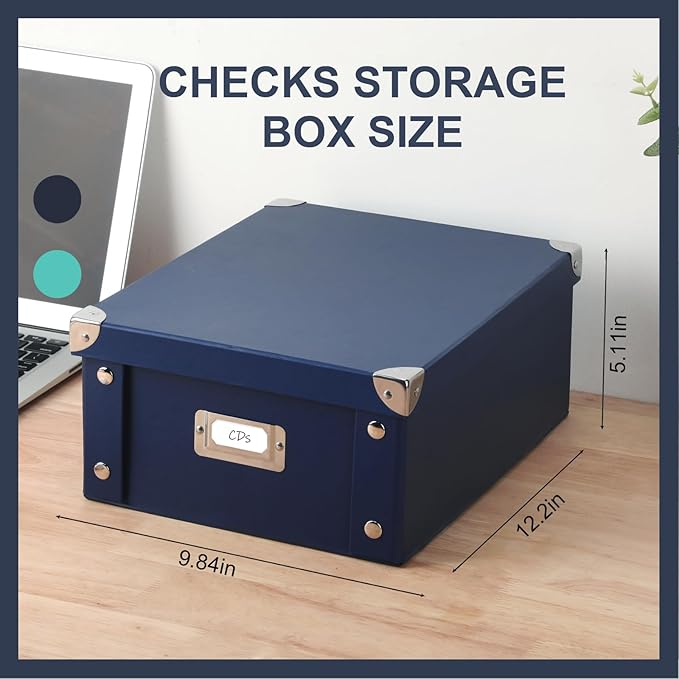 DLUGOPIS 2 Pcs Inch Checks Storage Box - Image 2