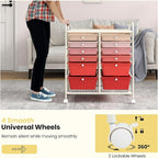 Giantex 12 Drawer Rolling Storage Cart Tools Scrapbook Paper Office School - Image 7