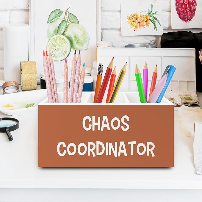 XPH Chaos Coordinator Orange Pen Pencil Holder Organizer - Image 2