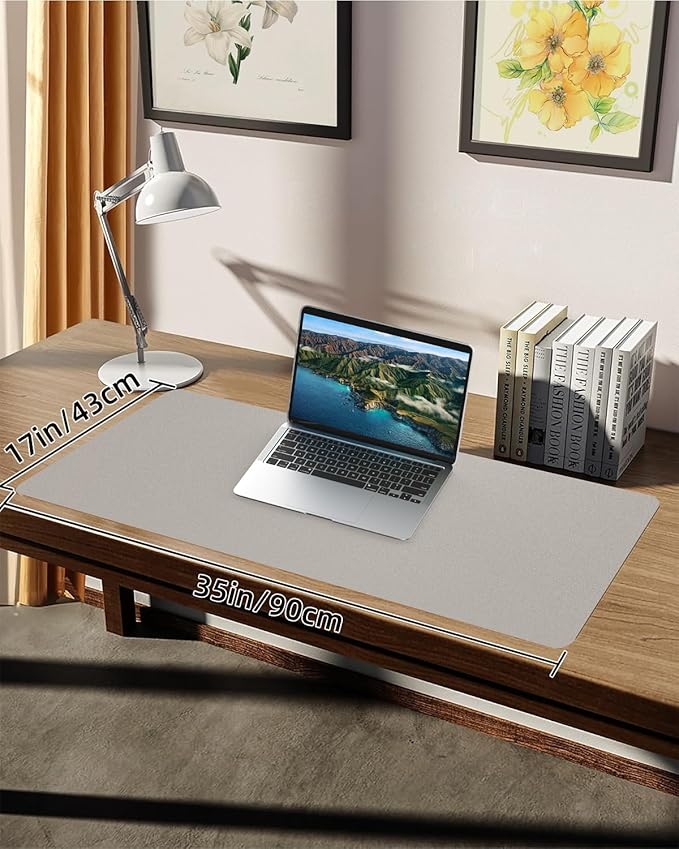 Leather Desk Pad Protector, Large Mouse pad, Office Desk mat, Laptop Mat - Image 7