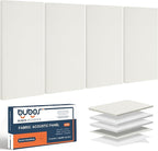 BUBOS 4 PCS Acoustic Panels, 23.6''x11.8'' Fabric Soundproof Wall Panels by BUBOS