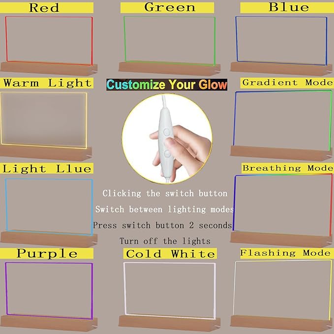 FRELWIM 13 x 9 Inch LED Drawing Writing Lumi Board - Image 4