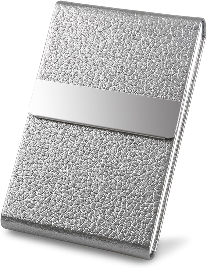 Business Card Holder with Ultra Slim Design, Business Card Case with Premium PU by DMFLY