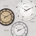Presentime & Co 13" Farmhouse Series Wall Clock, Quartz Movement, Shiplap Style - Image 5