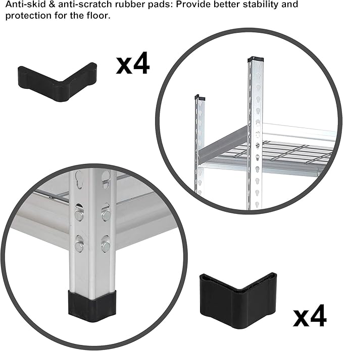 Amazon Basics 5 Shelf, High-Grade Aluminum, Adjustable, Shelving Unit - Image 8