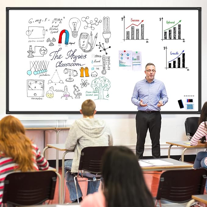H-Qprobd 96"x48" White Board for Wall Commercial-Grade Large Magnetic Dry Erase - Image 8