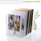 SANRUI Acrylic File Organizer, Compact Desk Organizer - Image 5