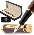 Wordsworth & Black Fountain Pen Kit, 18K Medium Gold Nib, Includes 24 Ink by WordsworthBlack