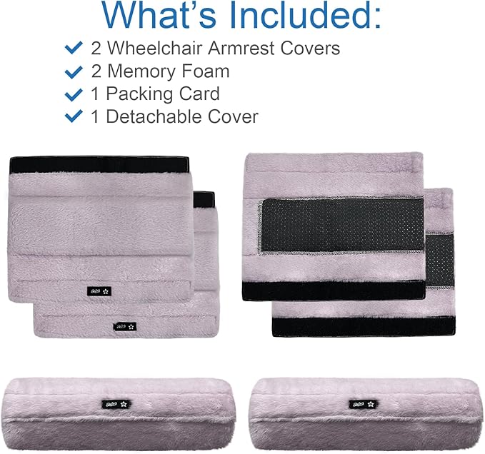 SPRING SEAON Wheelchair Armrest Covers 2 Pack Soft Memory Foam Wheelchair - Image 4